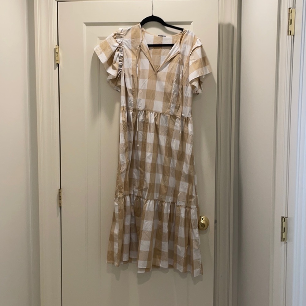 NWT Whowhatwear gingham midi dress